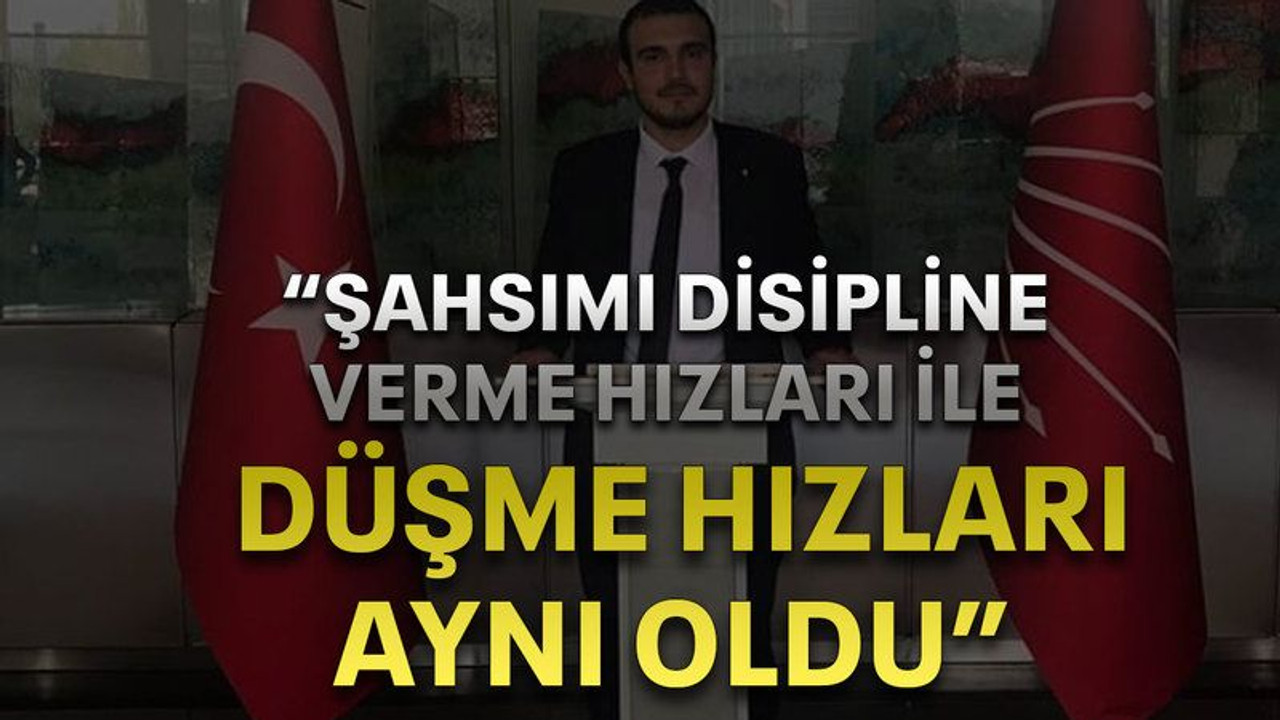 “Şahsımı disipline verme hızları ile düşme hızları aynı oldu”